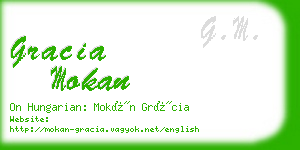 gracia mokan business card